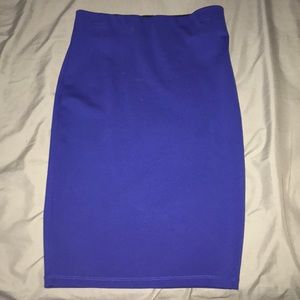 A royal blue pencil skirt